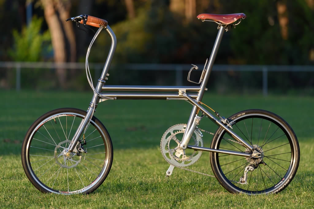 Titanium folding bike frame