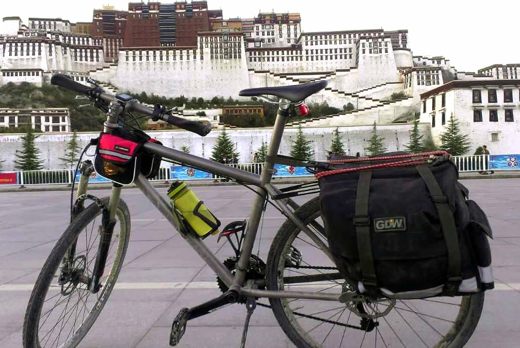 custom titanium touring bicycle frame